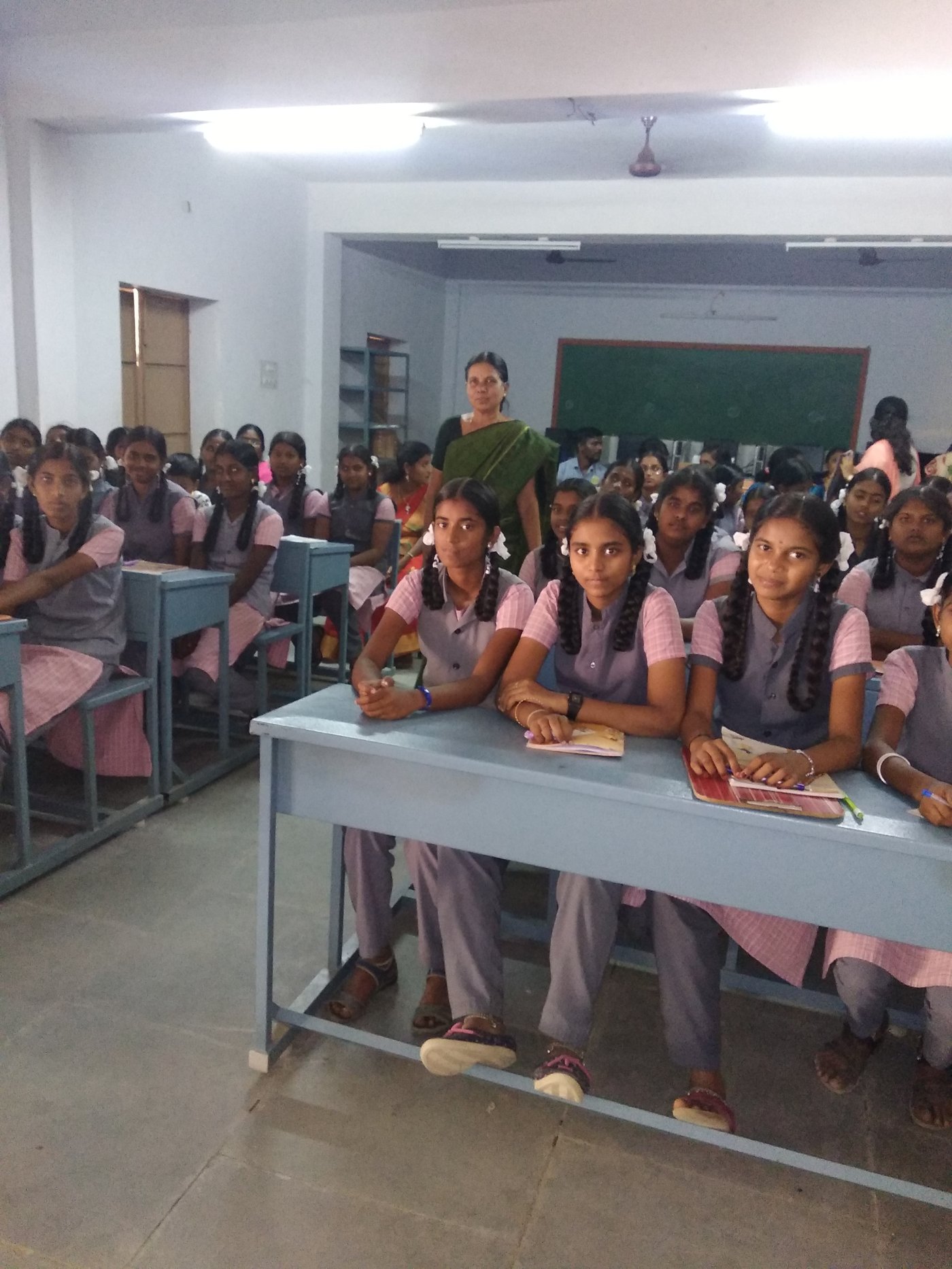 Classroom awareness session for schoolgirls